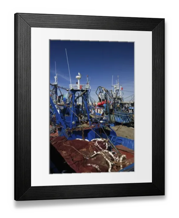 Framed Print : MOROCCO, Atlantic Coast, ESSAOUIRA: Fishing Fleet