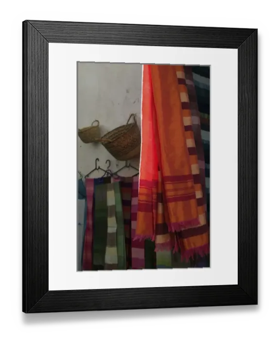 Framed Print : MOROCCO, Atlantic Coast, ESSAOUIRA: Moroccan Fabrics Framed Print : MOROCCO, Atlantic Coast, ESSAOUIRA: Moroccan Fabrics