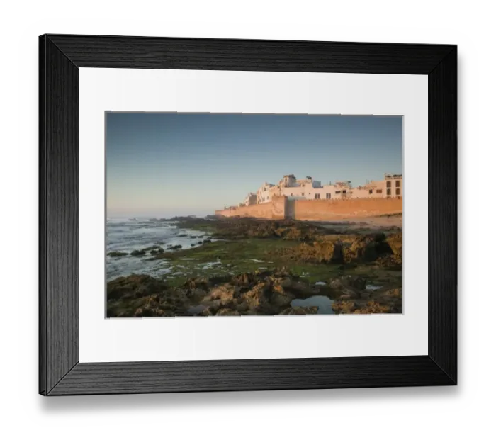 Framed Print : MOROCCO, Atlantic Coast, ESSAOUIRA: Town View  /  Sunset