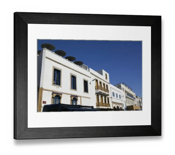 Framed Print : MOROCCO, Atlantic Coast, ESSAOUIRA: Place Moulay Hassan Building detail Framed Print : MOROCCO, Atlantic Coast, ESSAOUIRA: Place Moulay Hassan Building detail