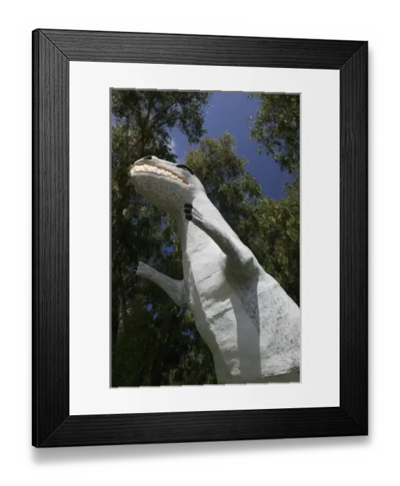 Framed Print : MOROCCO, Atlantic Coast, EL, JADIDA (Area): Dinosaur Park Statue / Resort town of SIDI Framed Print : MOROCCO, Atlantic Coast, EL, JADIDA (Area): Dinosaur Park Statue / Resort town of SIDI