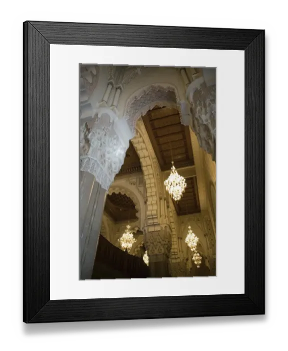 Framed Print : MOROCCO, Atlantic Coast, CASABLANCA: Hassan II Mosque, Interior Detail Framed Print : MOROCCO, Atlantic Coast, CASABLANCA: Hassan II Mosque, Interior Detail