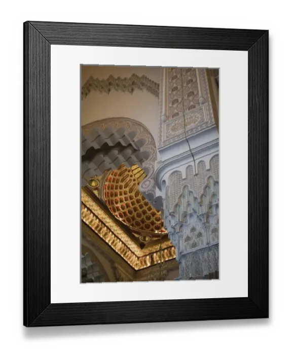 Framed Print : MOROCCO, Atlantic Coast, CASABLANCA: Hassan II Mosque, Interior Detail Framed Print : MOROCCO, Atlantic Coast, CASABLANCA: Hassan II Mosque, Interior Detail