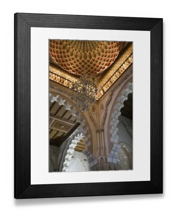 Framed Print : MOROCCO, Atlantic Coast, CASABLANCA: Hassan II Mosque, Interior Detail Framed Print : MOROCCO, Atlantic Coast, CASABLANCA: Hassan II Mosque, Interior Detail