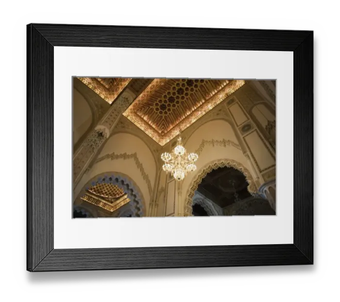 Framed Print : MOROCCO, Atlantic Coast, CASABLANCA: Hassan II Mosque, Interior Detail Framed Print : MOROCCO, Atlantic Coast, CASABLANCA: Hassan II Mosque, Interior Detail