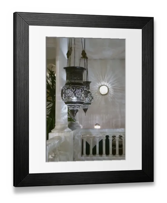 Framed Print : MOROCCO, Atlantic Coast, CASABLANCA: Interior of Ricks Cafe Restaurant patterned Framed Print : MOROCCO, Atlantic Coast, CASABLANCA: Interior of Ricks Cafe Restaurant patterned