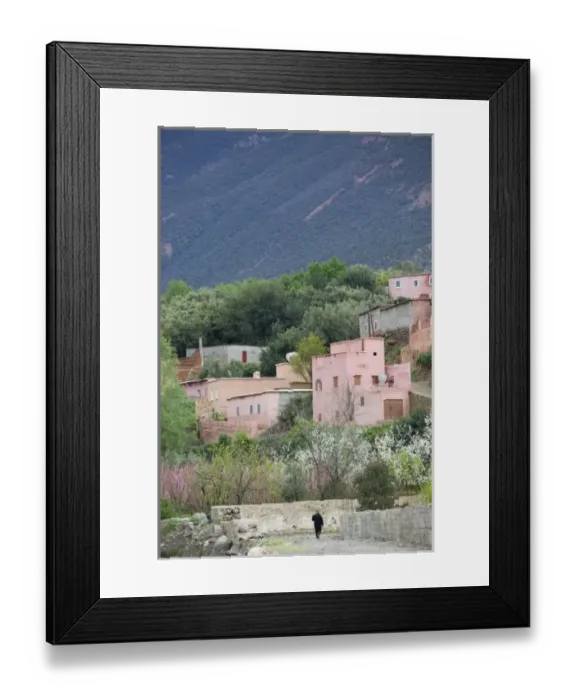 Framed Print : MOROCCO, Tizi, N, Test Pass Road, OUIRGANE: Old Moroccan Mountain Village