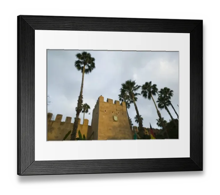 Framed Print : MOROCCO, Souss Valley, TAROUDANT: Hotel Palais Salam Palace, Ramparts & Palms / Morning Framed Print : MOROCCO, Souss Valley, TAROUDANT: Hotel Palais Salam Palace, Ramparts & Palms / Morning