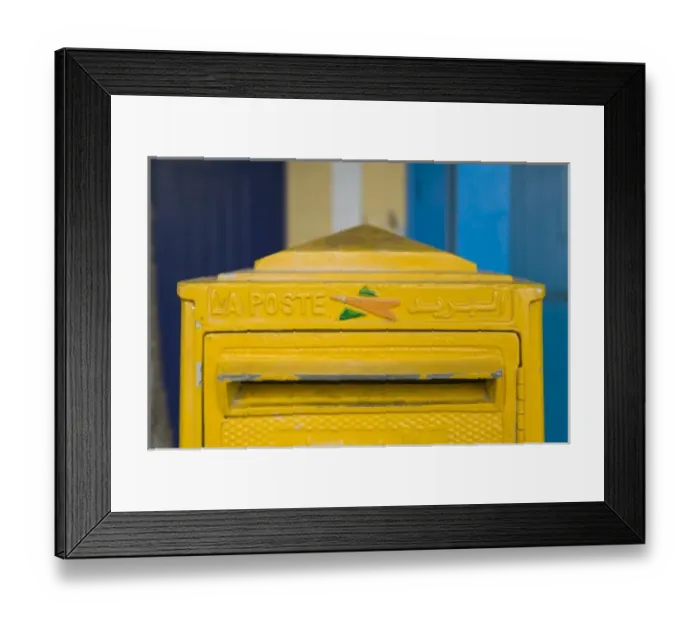 Framed Print : MOROCCO, Atlantic Coast, ESSAOUIRA: Moroccan Postbox Framed Print : MOROCCO, Atlantic Coast, ESSAOUIRA: Moroccan Postbox