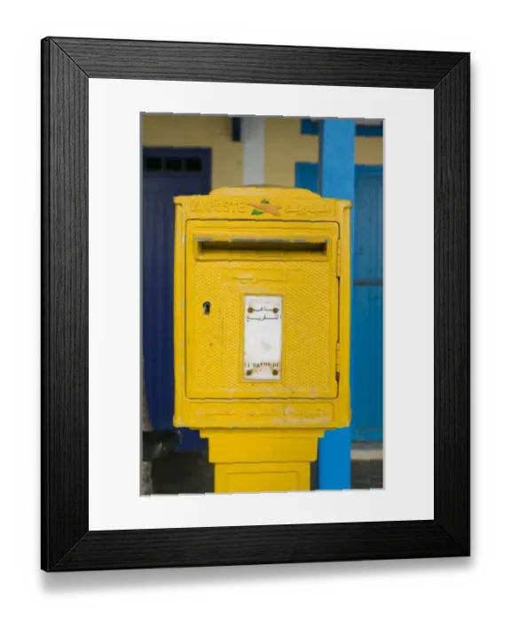 Framed Print : MOROCCO, Atlantic Coast, ESSAOUIRA: Morocan Postbox Framed Print : MOROCCO, Atlantic Coast, ESSAOUIRA: Morocan Postbox