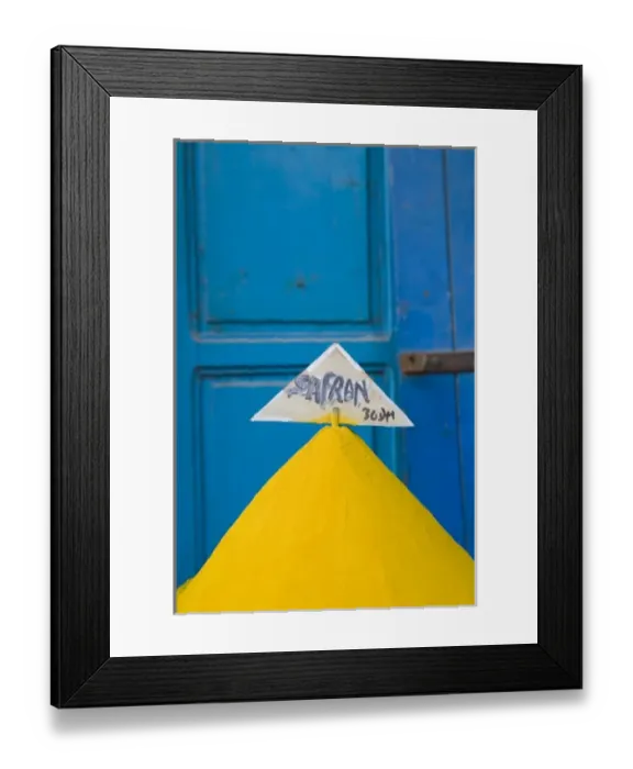 Framed Print : MOROCCO, Atlantic Coast, ESSAOUIRA: Spice Market, Safron