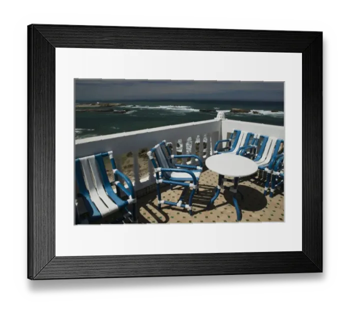 Framed Print : MOROCCO, Atlantic Coast, ESSAOUIRA: Place Moulay Hassan Cafe Rooftop Framed Print : MOROCCO, Atlantic Coast, ESSAOUIRA: Place Moulay Hassan Cafe Rooftop