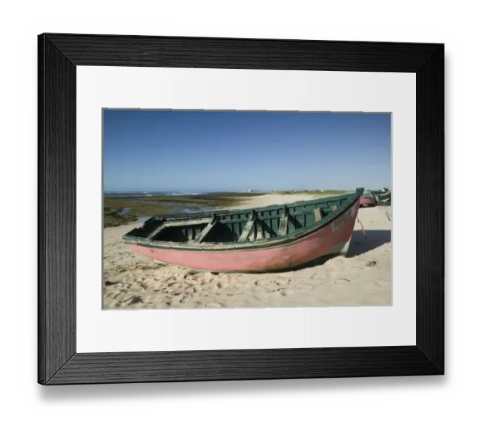 Framed Print : MOROCCO, Atlantic Coast, EL, JADIDA (Area): Fishing Boats MOULAY, ABDALLAH Village