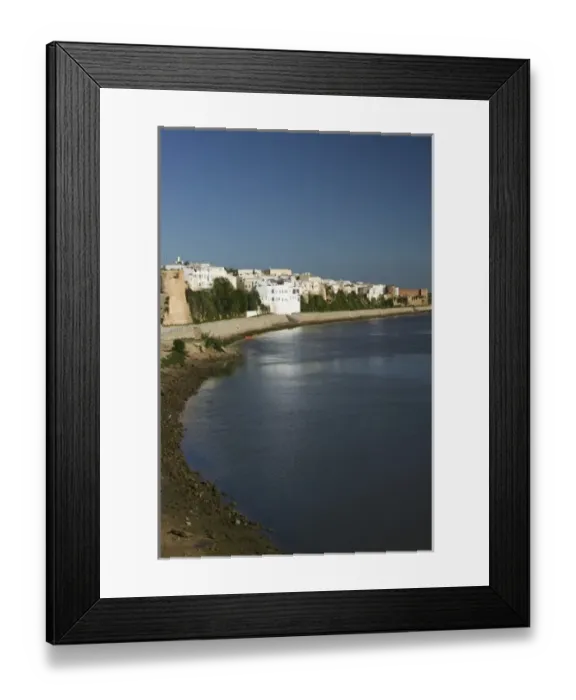 Framed Print : MOROCCO, Atlantic Coast, AZEMMOUR: Town View from Um, er, Rbia River Framed Print : MOROCCO, Atlantic Coast, AZEMMOUR: Town View from Um, er, Rbia River