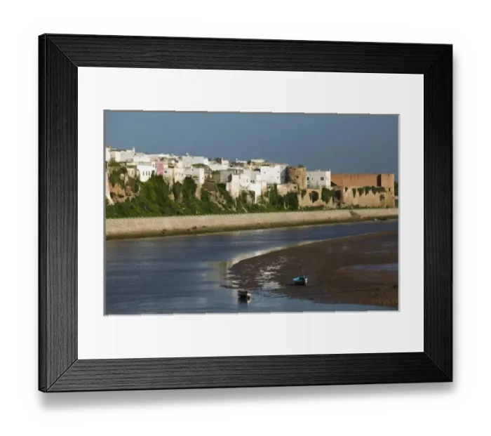 Framed Print : MOROCCO, Atlantic Coast, AZEMMOUR: Town View from Um, er, Rbia River Framed Print : MOROCCO, Atlantic Coast, AZEMMOUR: Town View from Um, er, Rbia River