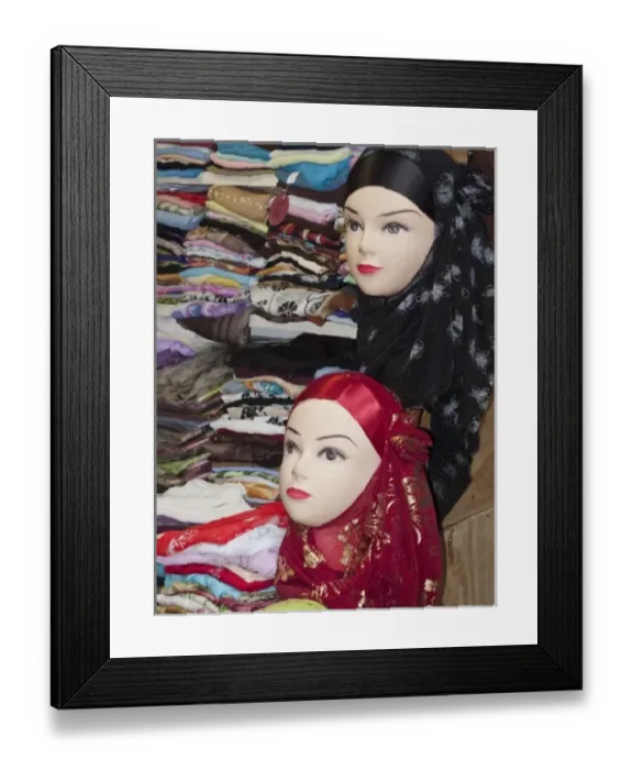Framed Print : Hijab shop, Casablanca, Morocco