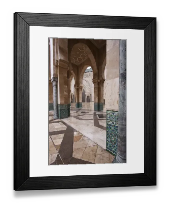 Framed Print : Al-Hassan II mosque, Casablanca, Morocco