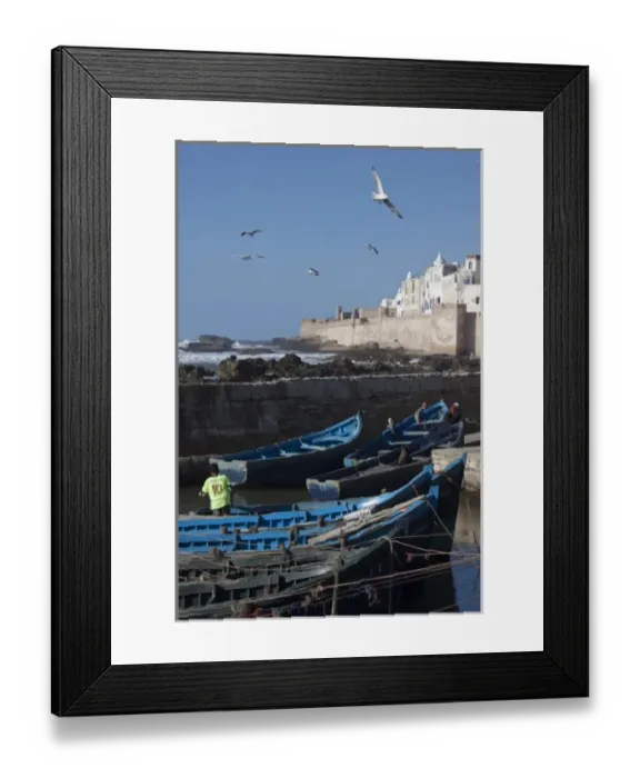 Framed Print : Fishing boats, Essaouira, Morocco Framed Print : Fishing boats, Essaouira, Morocco