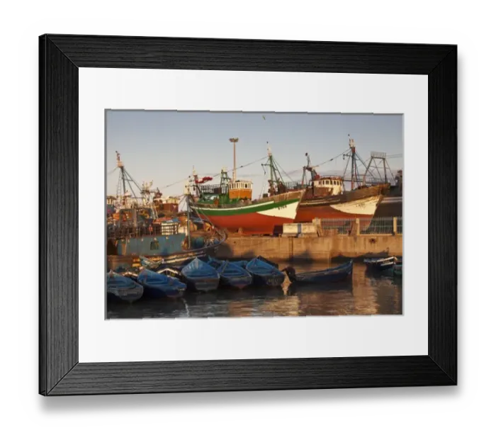 Framed Print : Fishing boats, Essaouira, Morocco Framed Print : Fishing boats, Essaouira, Morocco