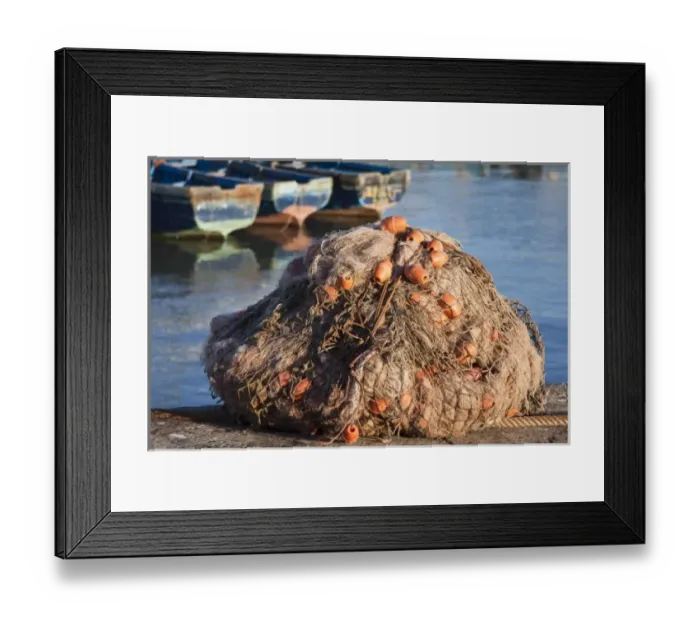 Framed Print : Africa, Arab, Essaouira, Fishing nets, Morocco, Muslim, harbor, tourism, travel Framed Print : Africa, Arab, Essaouira, Fishing nets, Morocco, Muslim, harbor, tourism, travel