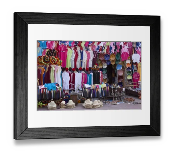 Framed Print : Clothing shop, Marrakech, Morocco Framed Print : Clothing shop, Marrakech, Morocco