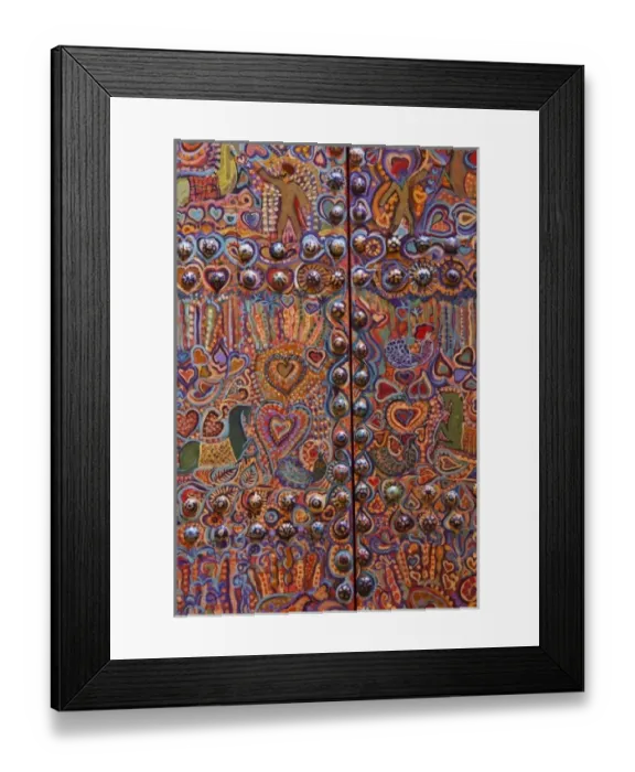 Framed Print : Door detail, Marrakech, Morocco