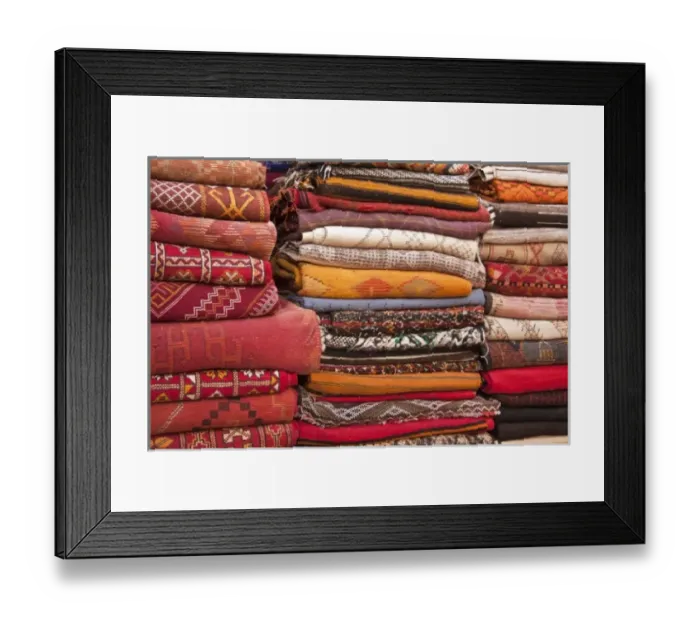 Framed Print : Carpet shop, Erfoud, Morocco