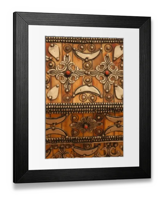 Framed Print : Storage chest metalwork detail, Fes, Morocco Framed Print : Storage chest metalwork detail, Fes, Morocco