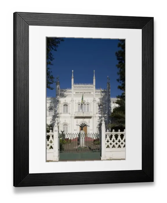 Framed Print : Mozambique, Maputo. Architectural view of Natural History Museum