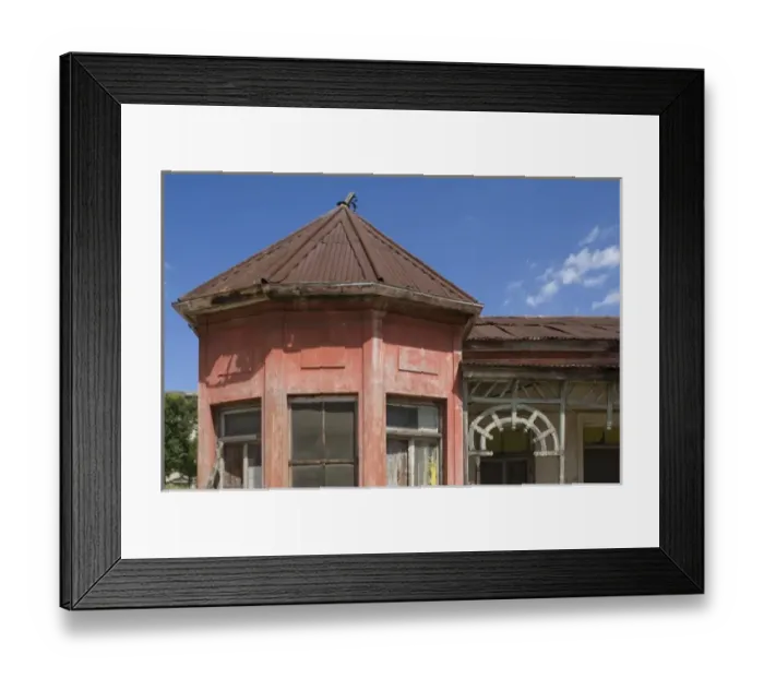 Framed Print : Mozambique, Maputo. Details of abandoned and decaying colonial era house in city center