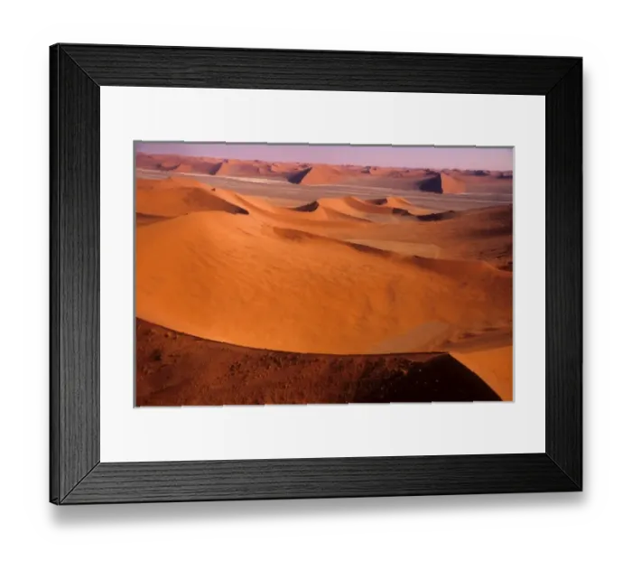 Framed Print : Namibia: Namibia Desert, Sossosvlei Dunes, Aerial scenic