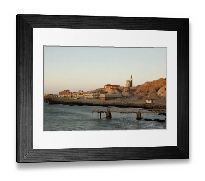 Framed Print : Namibia, Luderitz. View of the city at sunset Framed Print : Namibia, Luderitz. View of the city at sunset