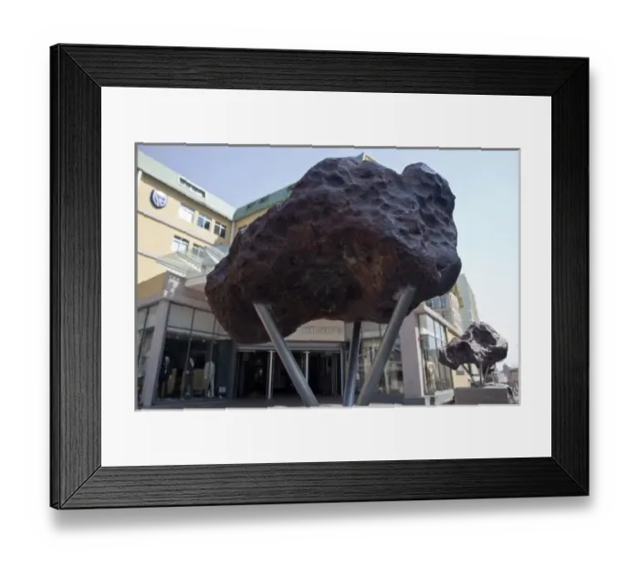 Framed Print : Namibia, Windhoek. Portion of the Gibeon meteorite in central plaza