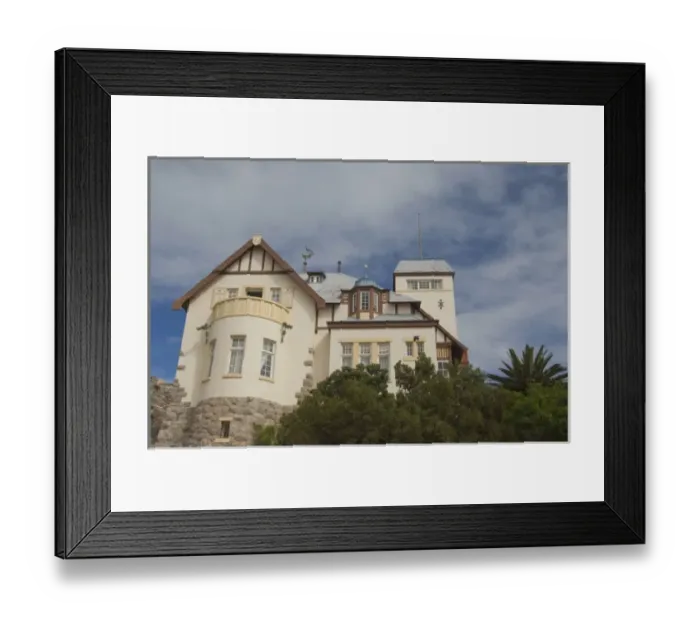 Framed Print : Africa, Namibia, Luderitz. Goerke Haus, example of traditional German colonial architecture