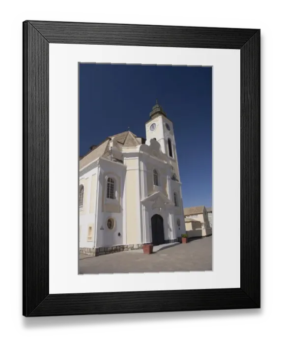 Framed Print : Africa, Namibia, Swakopmund. Historic Lutheran Church Framed Print : Africa, Namibia, Swakopmund. Historic Lutheran Church