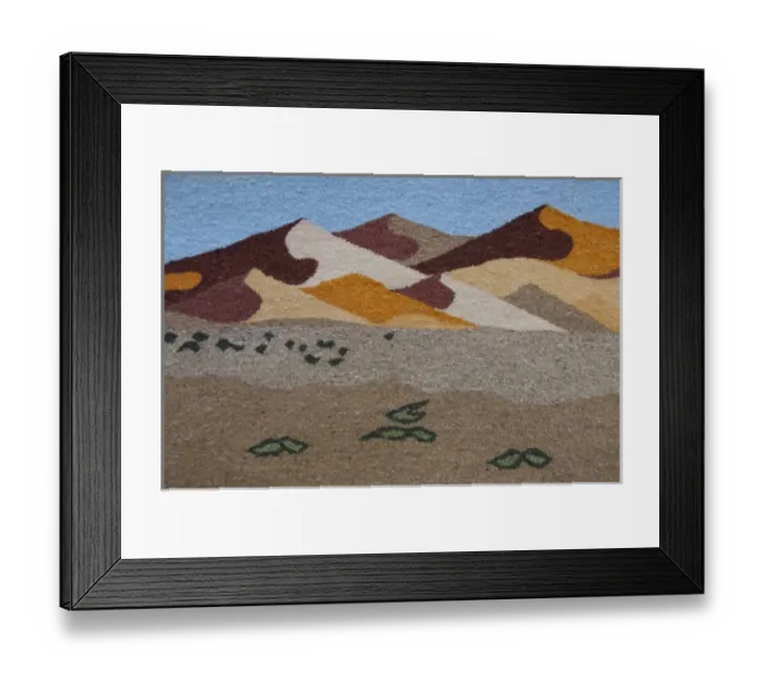 Framed Print : Africa, Namibia, Swakopmund. Karakulia Carpet Center, local hand made wool carpets, carpet detail