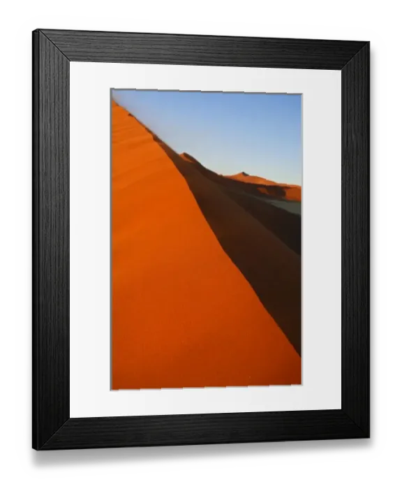 Framed Print : Africa, Namibia, Namib Desert. Crest of Sand Dune