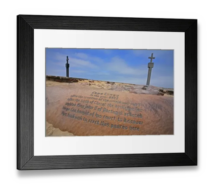 Framed Print : Africa, Namibia. Cape Cross Monument to King John II of Portugal Framed Print : Africa, Namibia. Cape Cross Monument to King John II of Portugal