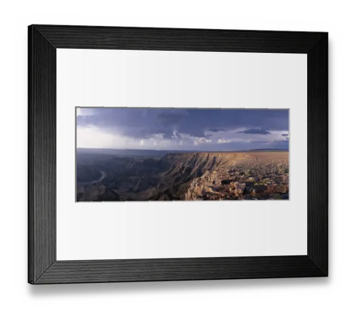 Framed Print : Africa, Namibia, Fish River Canyon National Park, Setting sun lights walls of deep Framed Print : Africa, Namibia, Fish River Canyon National Park, Setting sun lights walls of deep