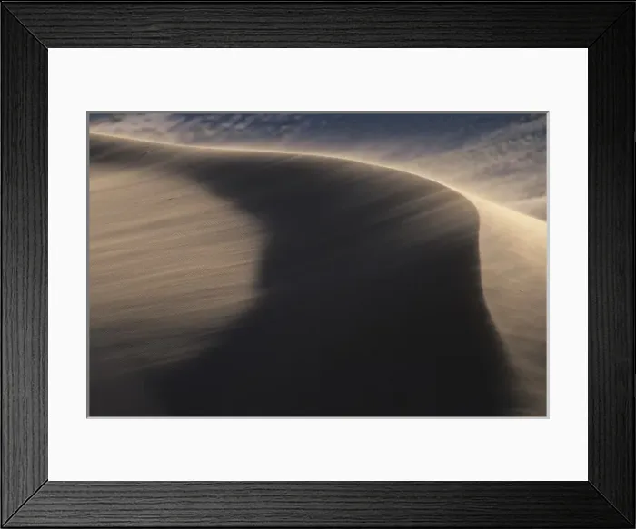 Framed Print : Africa, Namibia, Namib Nauklift National Park, Afternoon sun lights sand blowing Framed Print : Africa, Namibia, Namib Nauklift National Park, Afternoon sun lights sand blowing