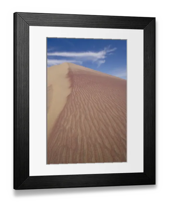 Framed Print : Namibia, Skeleton Coast Wilderness, Wind blown sand forms patterns in sand dunes Framed Print : Namibia, Skeleton Coast Wilderness, Wind blown sand forms patterns in sand dunes