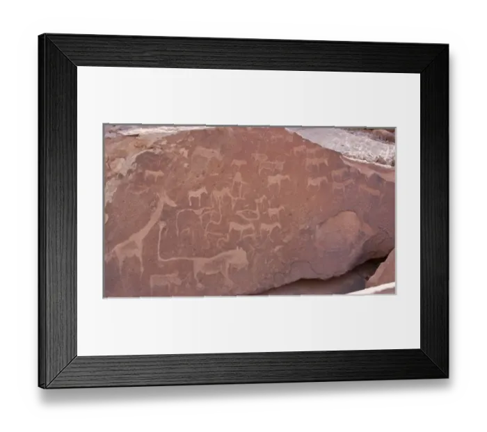 Framed Print : Petroglyph at Twyfelfontain, Namibia Framed Print : Petroglyph at Twyfelfontain, Namibia