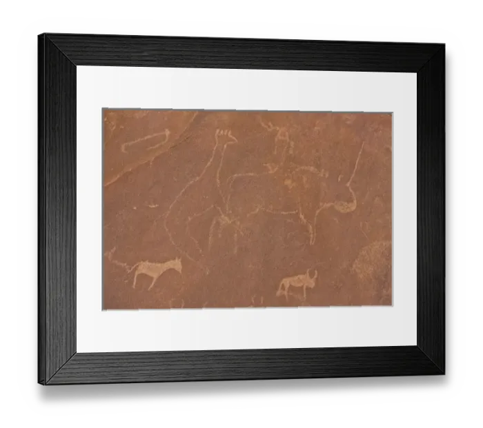 Framed Print : Petroglyph at Twyfelfontain, Namibia Framed Print : Petroglyph at Twyfelfontain, Namibia