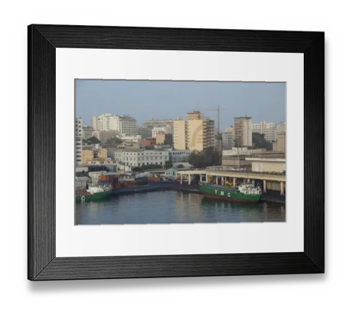 Framed Print : Africa, Senegal, Dakar. Capital city of Dakar, port area Framed Print : Africa, Senegal, Dakar. Capital city of Dakar, port area