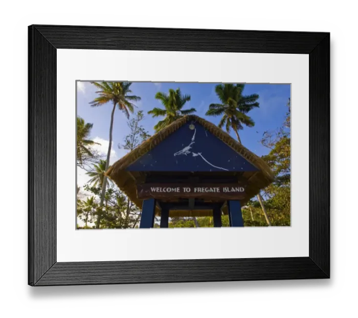 Framed Print : Welcome to Fregate sign Framed Print : Welcome to Fregate sign