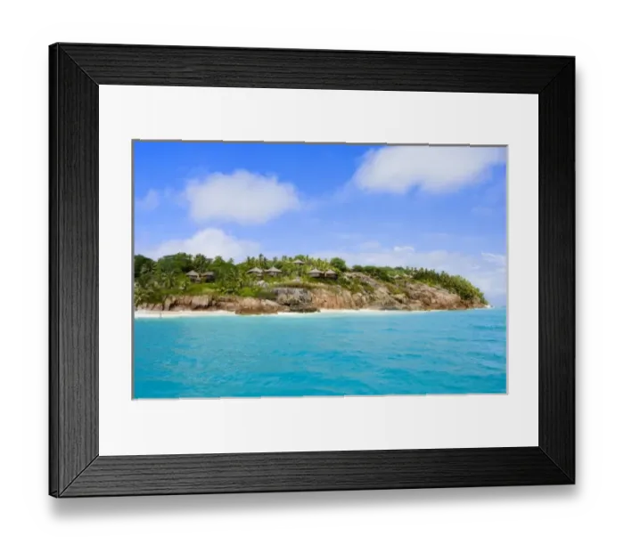 Framed Print : Fregate Island resort (PR)