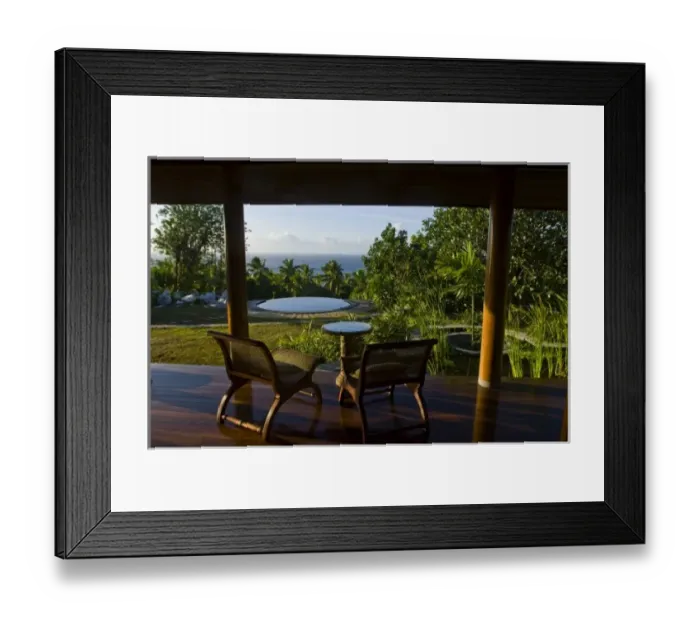 Framed Print : Spa at Fregate Island Resort (PR) Framed Print : Spa at Fregate Island Resort (PR)