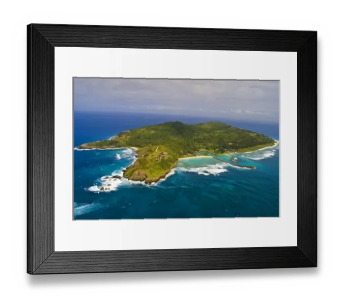 Framed Print : Fregate Island in the Indian Ocean