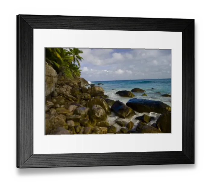 Framed Print : Anse Victorin Beach on Fregate Island Framed Print : Anse Victorin Beach on Fregate Island