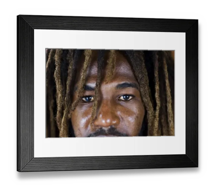 Framed Print : Robert, rasta guy (MR)
